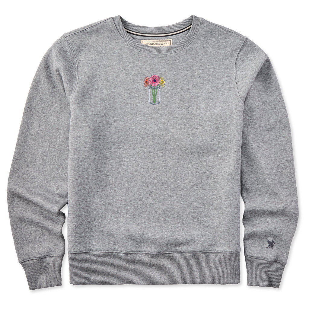 Women's Gerbera Flower Jar Good Vibes Crew