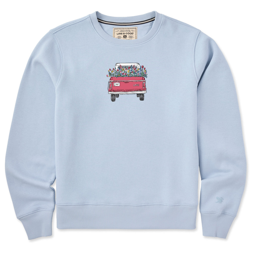 Women's Flower Love Truck Good Vibes Crew product image 1