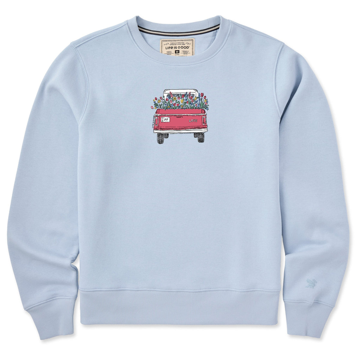 Women's Flower Love Truck Good Vibes Crew product image 1