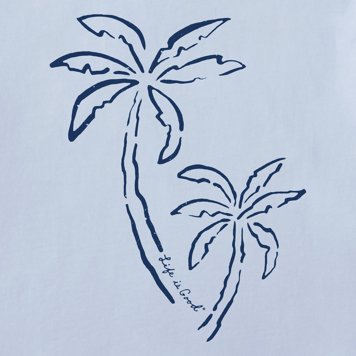 Women's Two Simple Palms Good Vibes Crew