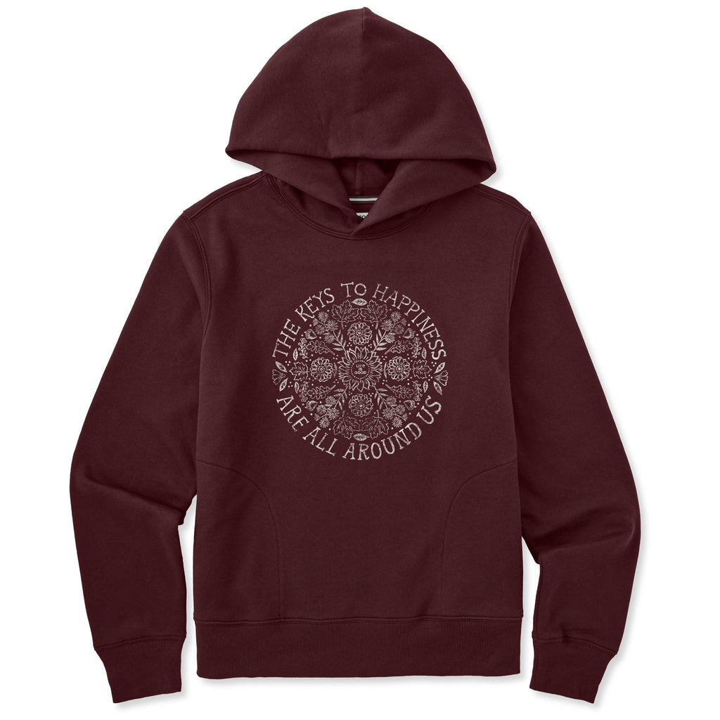 Women's Keys to Happiness Flowers Good Vibes Hoodie product image 1