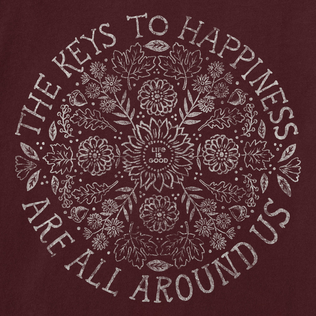Women's Keys to Happiness Flowers Good Vibes Hoodie product image 2