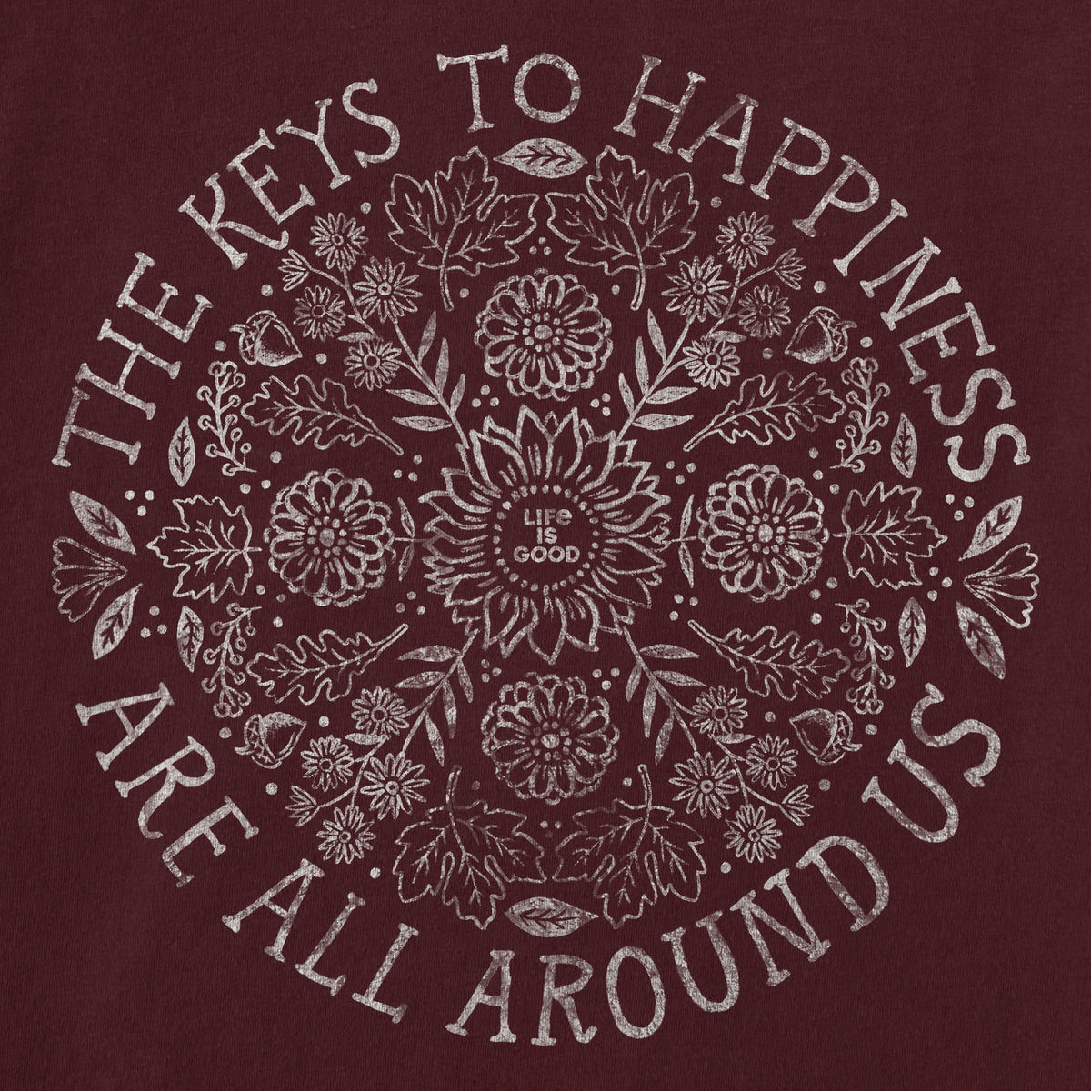 Women's Keys to Happiness Flowers Good Vibes Hoodie product image 2