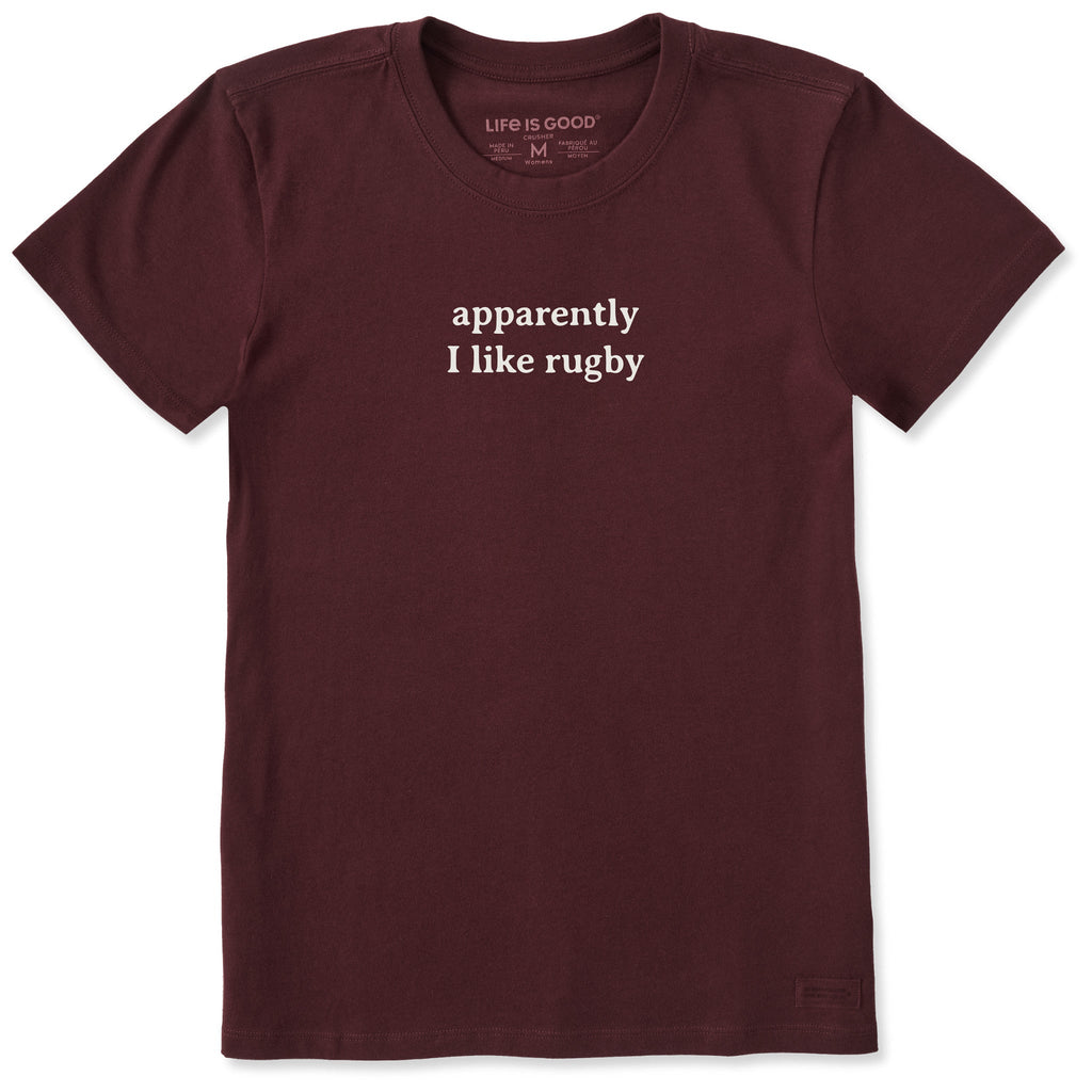Women's Apparently I Like Rugby Short Sleeve Crusher Tee product image 1