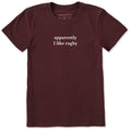 Women's Apparently I Like Rugby Short Sleeve Crusher Tee product image 1