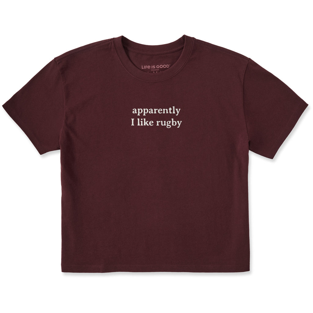 Women's Apparently I Like Rugby Short Sleeve Crusher Boxy product image 1