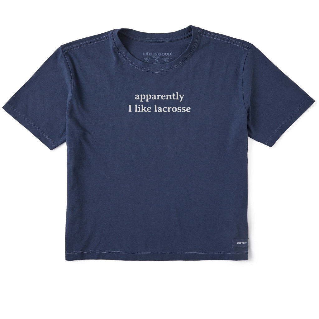 Women's Apparently I Like Lacrosse Short Sleeve Crusher product image 1