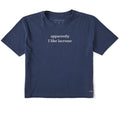 Women's Apparently I Like Lacrosse Short Sleeve Crusher product image 1
