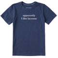 Kids Apparently I Like Lacrosse Short Sleeve Crusher Tee product image 1