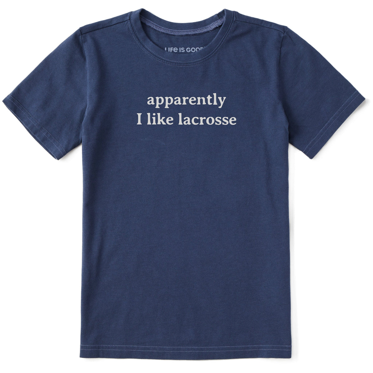 Kids Apparently I Like Lacrosse Short Sleeve Crusher Tee product image 1