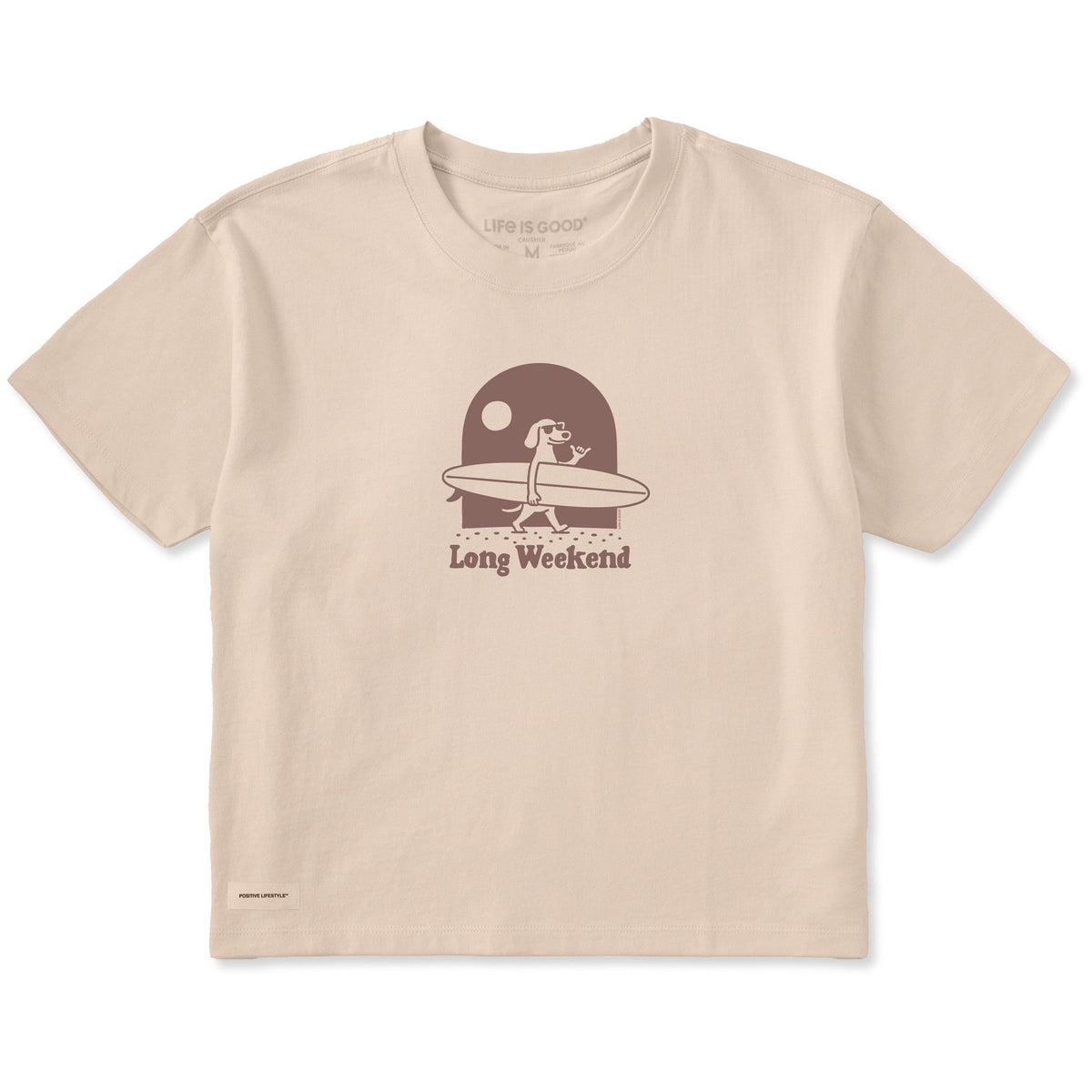 Women's Long Weekend Dachshund Short Sleeve Crusher Boxy Tee product image 1