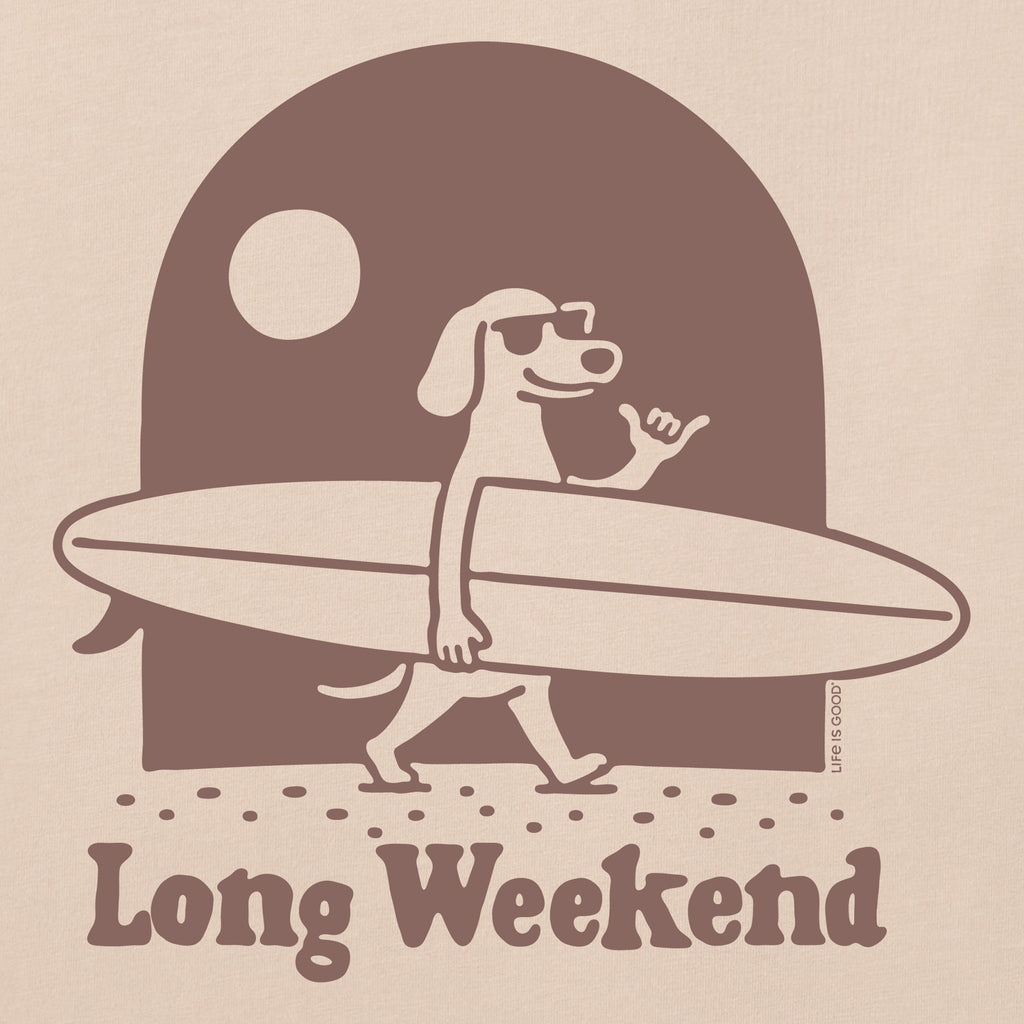 Women's Long Weekend Dachshund Short Sleeve Crusher Boxy Tee product image 2