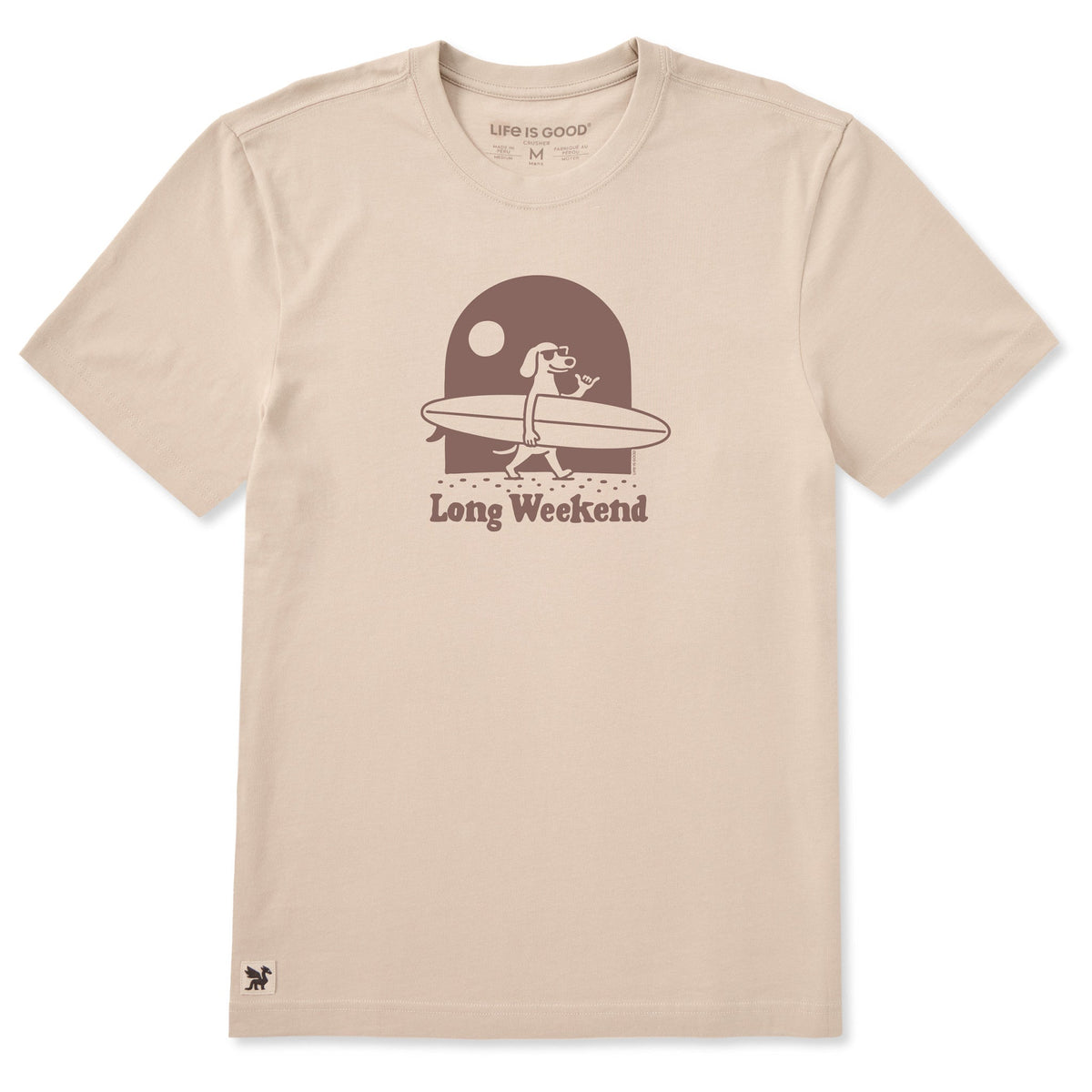Men's Long Weekend Dachshund Short Sleeve Crusher Tee product image 1