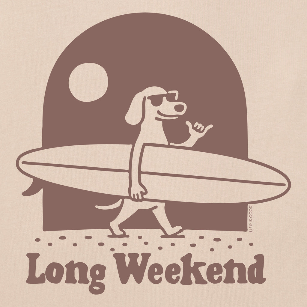 Men's Long Weekend Dachshund Short Sleeve Crusher Tee product image 2