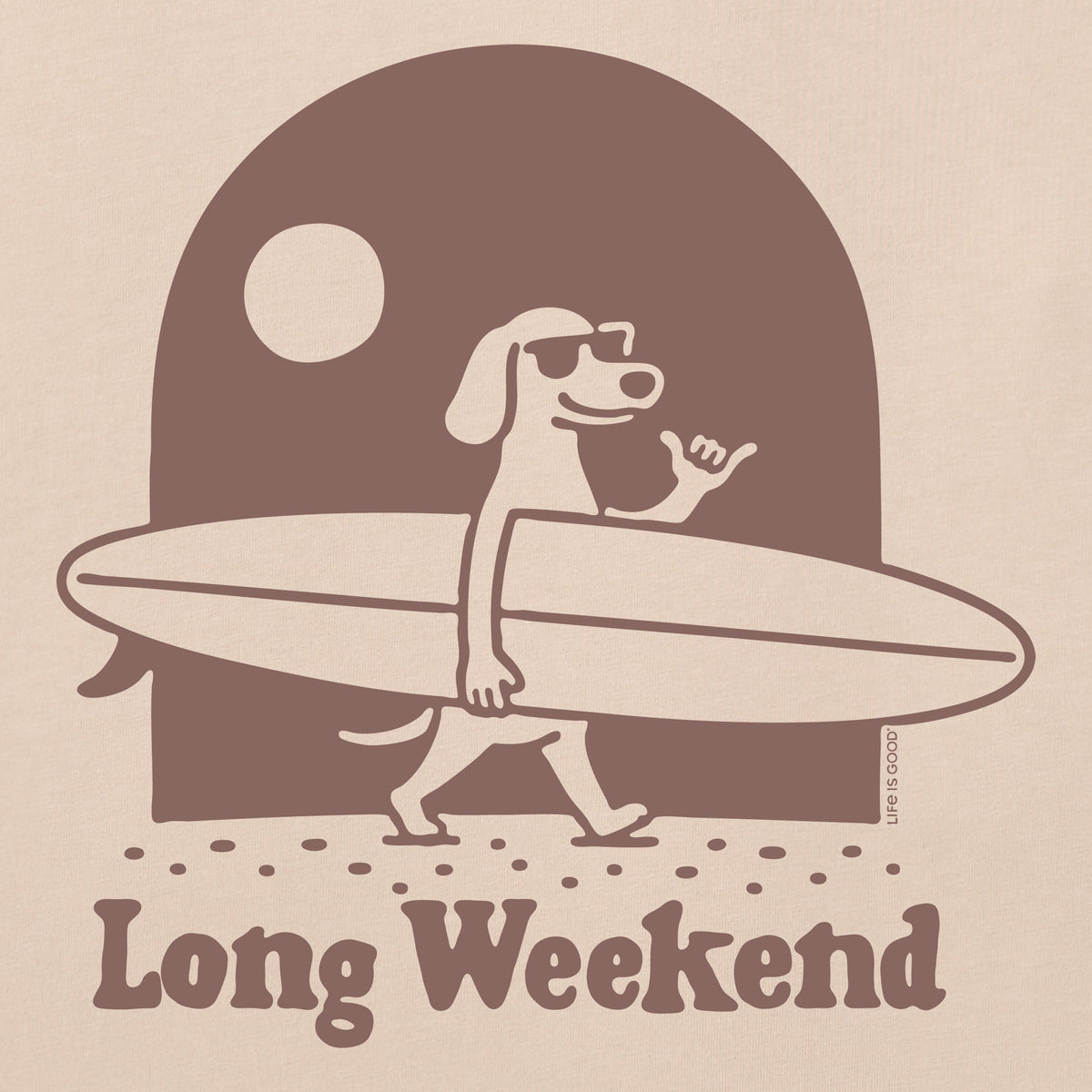 Men's Long Weekend Dachshund Short Sleeve Crusher Tee product image 2