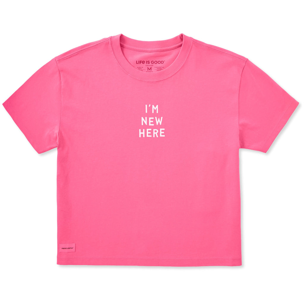 Women's I'm New Here Short Sleeve Crusher Boxy Tee product image 1
