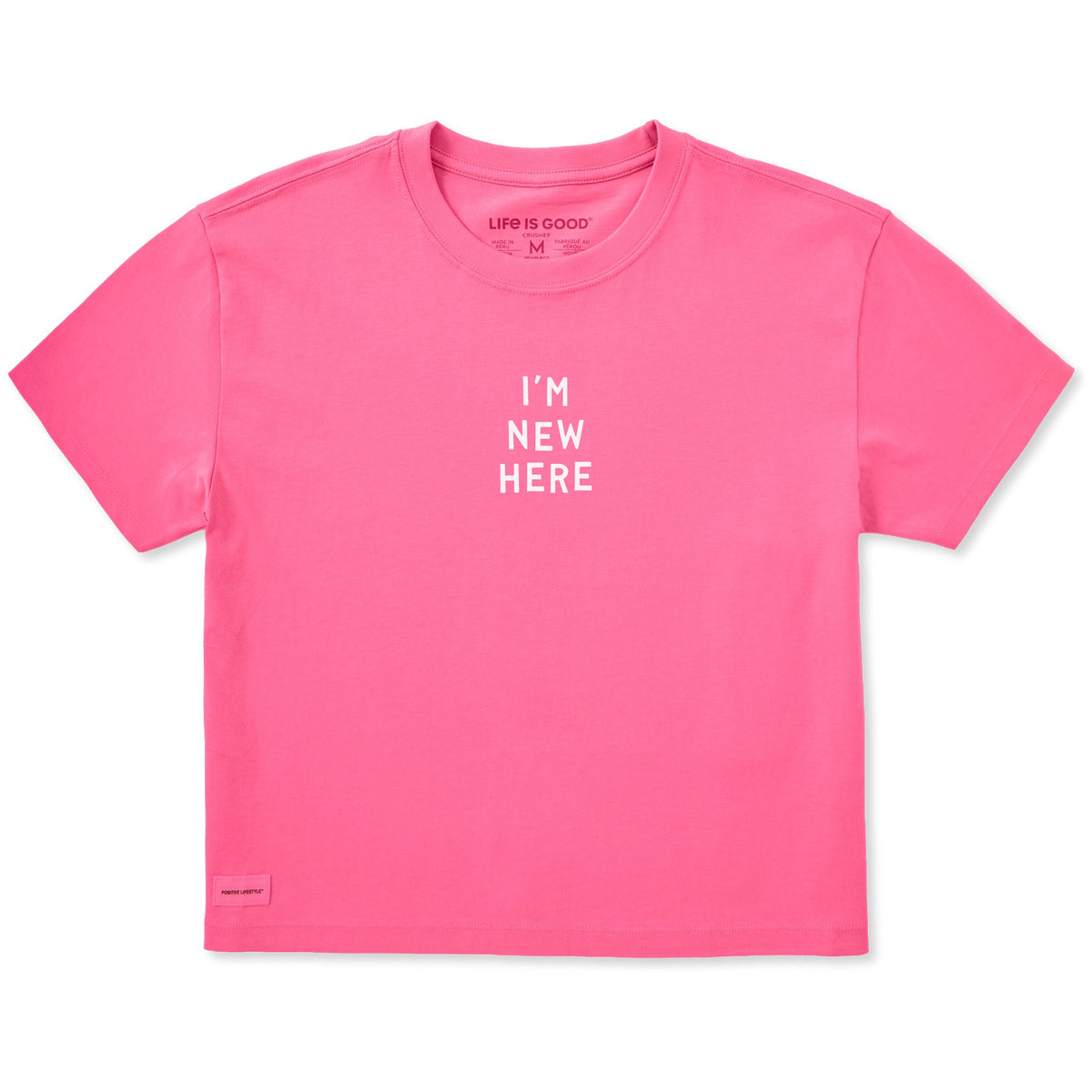 Women's I'm New Here Short Sleeve Crusher Boxy Tee product image 1