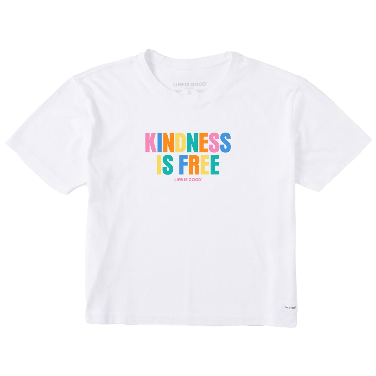 Women's Kindness is Free Bold Short Sleeve Crusher Boxy Tee product image 1