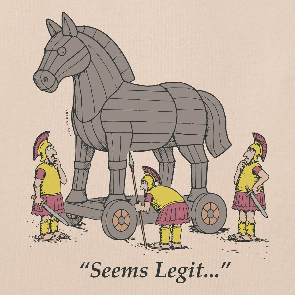 Men's Seems Legit Trojan Horse Short Sleeve Crusher Tee product image 2