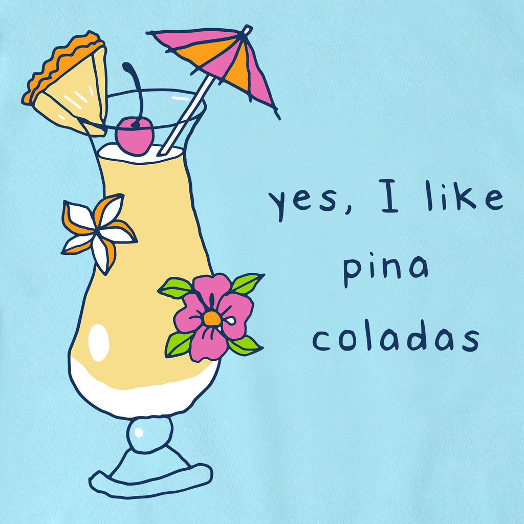 Women's Yes I like Pina Coladas Short Sleeve Crusher Tee product image 2
