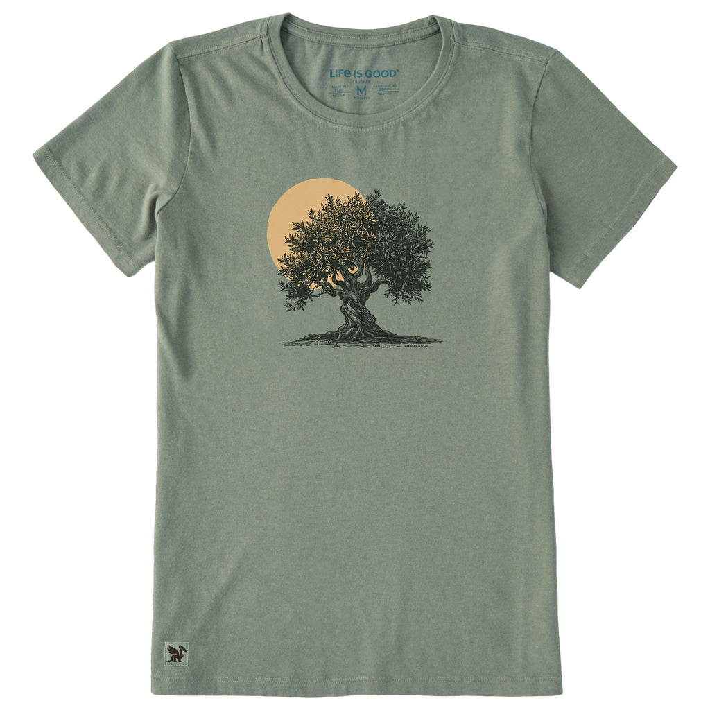 Women's Olive Tree Sunset Short Sleeve Crusher Tee product image 1