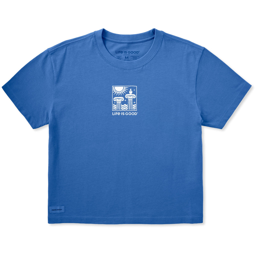 Women's L'il Grecian Columns Short Sleeve Crusher Boxy Tee product image 1