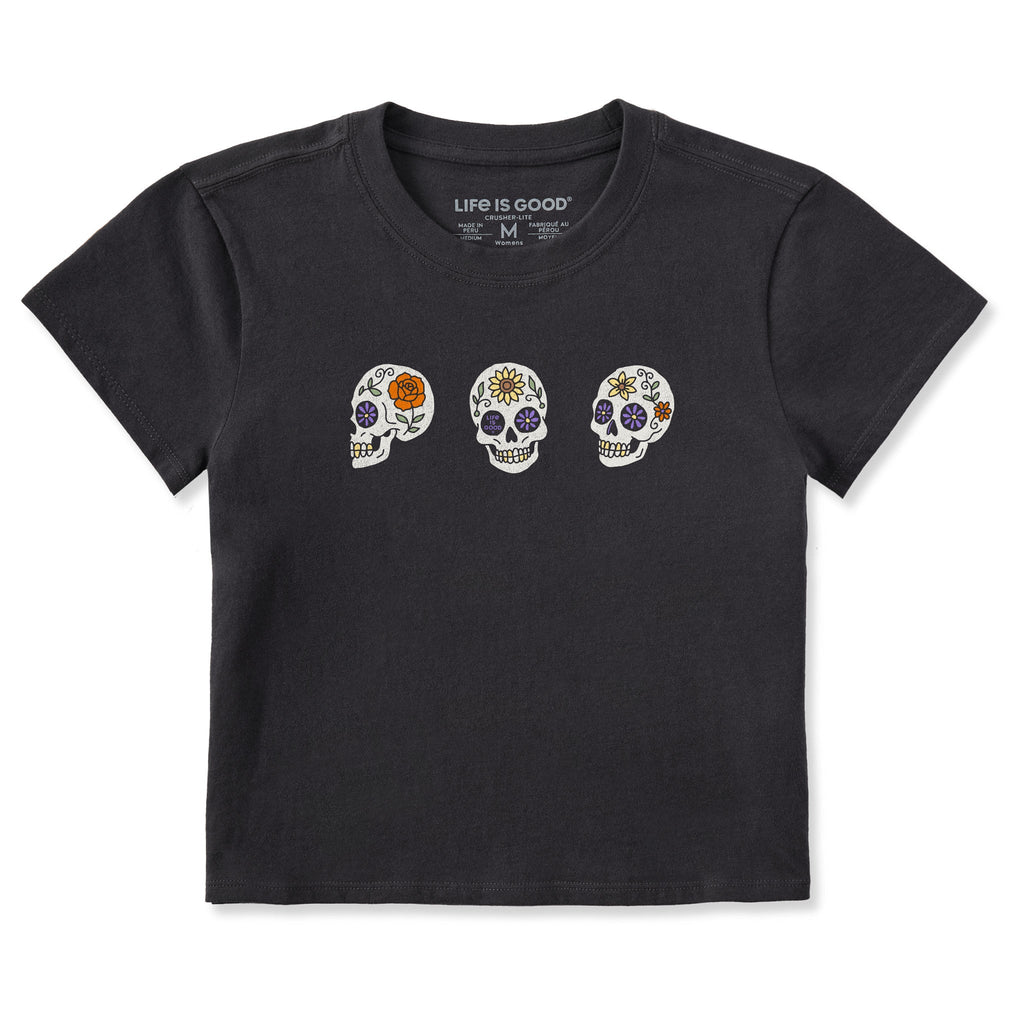 Women's Three Floral Skulls Crusher-LITE Shrunken Tee product image 1