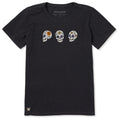 Women's Three Floral Skulls Short Sleeve Crusher Tee product image 1