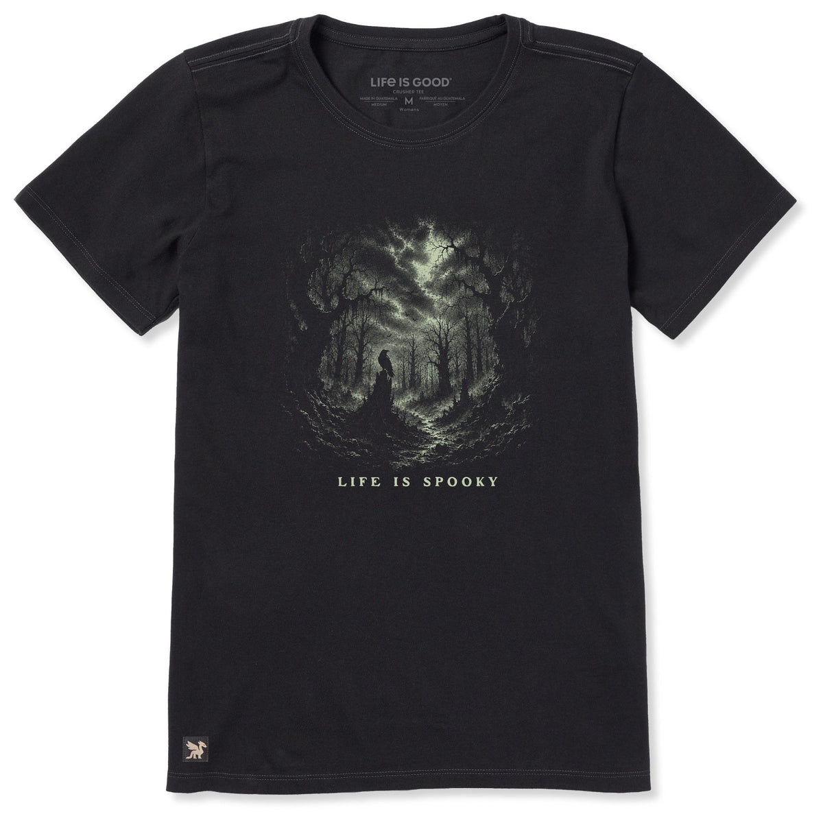 Women's Life is Spooky Crow Short Sleeve Crusher Tee product image 1