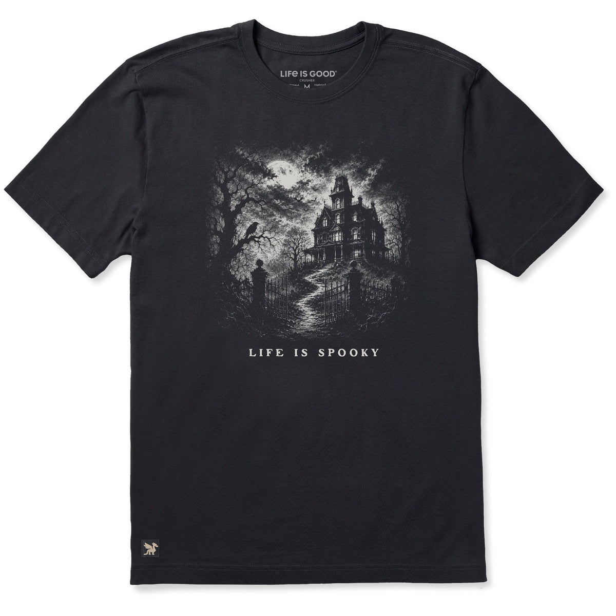Men's Life is Spooky Haunted House Short Sleeve Crusher Tee product image 1