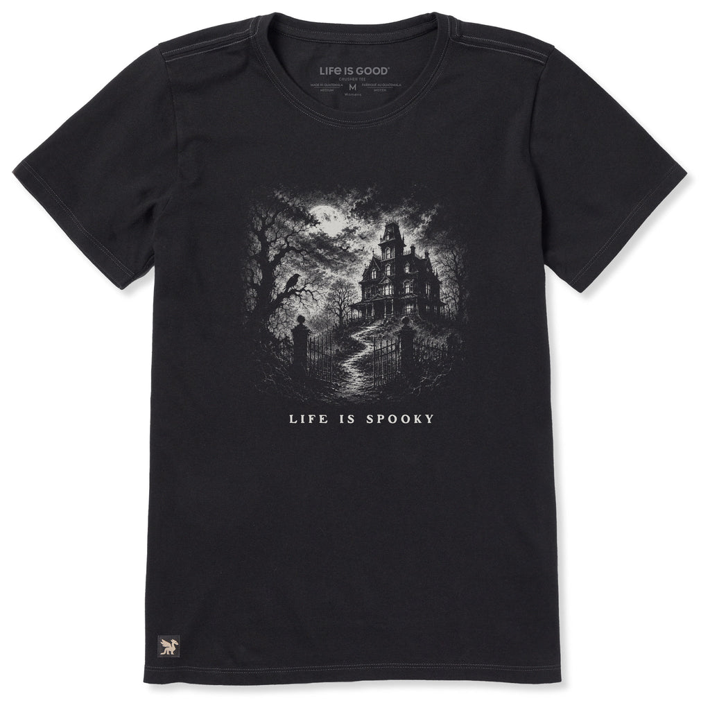 Women's Life is Spooky Haunted House Short Sleeve Crusher product image 1