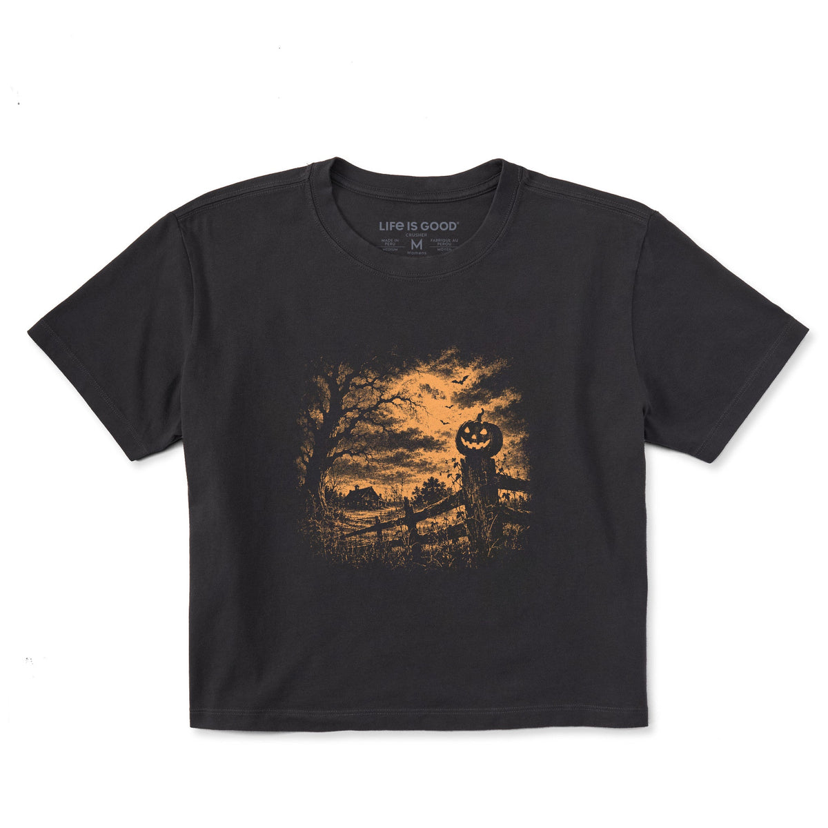 Women's Spooky Jack O Lantern Short Sleeve Crusher Boxy Tee product image 1