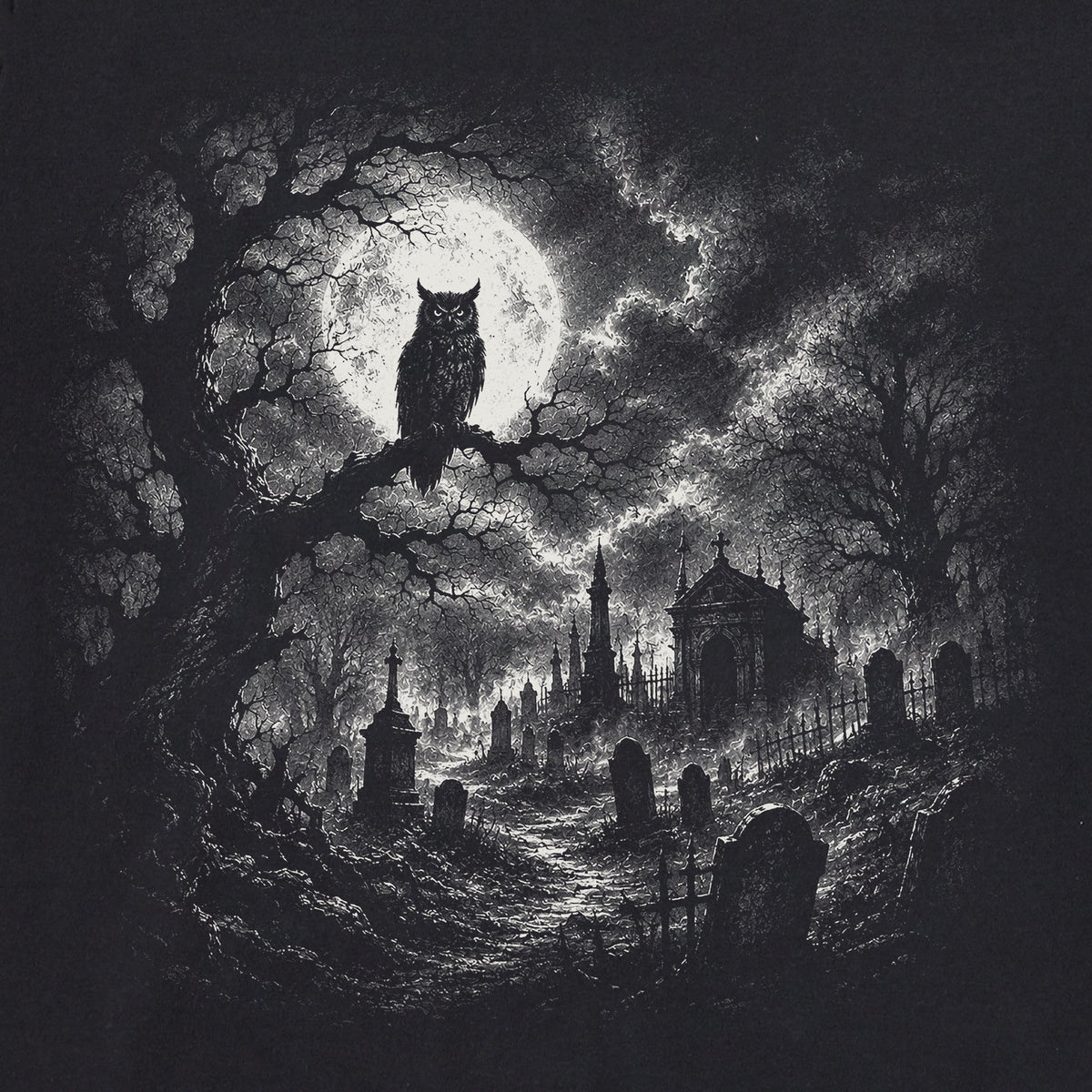 Women's Spooky Owl Short Sleeve Crusher Boxy Tee product image 2