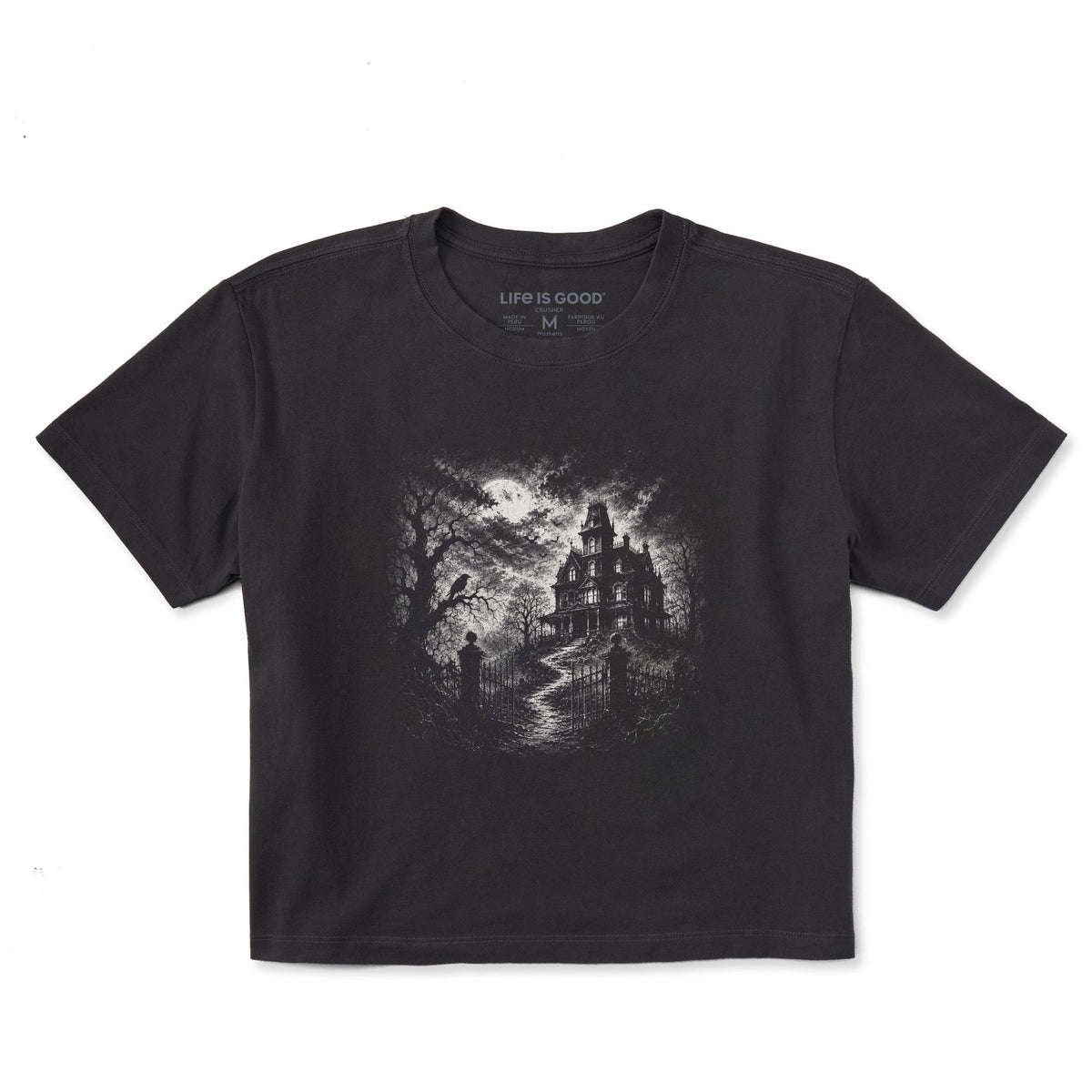 Women's Spooky House Short Sleeve Crusher Boxy Tee product image 1