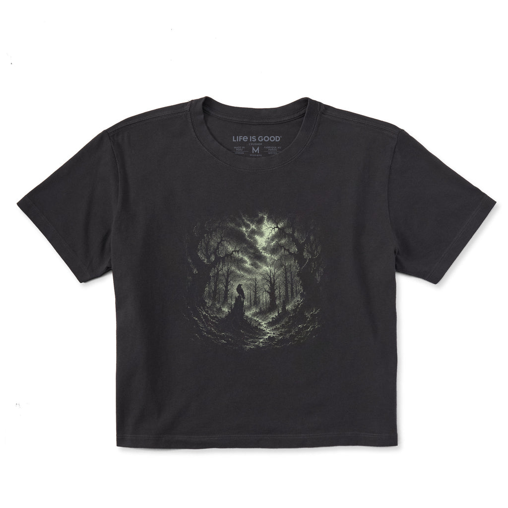Women's Spooky Raven Short Sleeve Crusher Boxy Tee product image 1