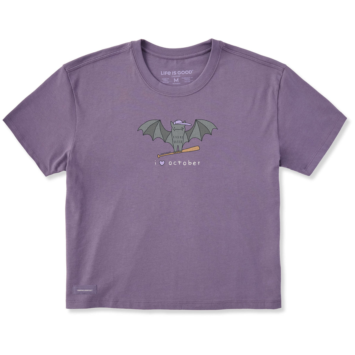 Women's I Heart October Short Sleeve Crusher Boxy Tee