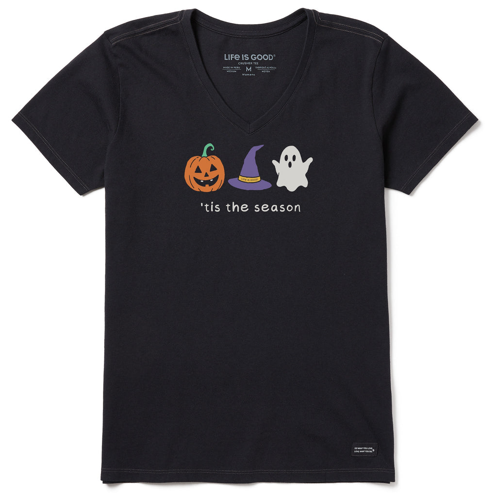 Women's Tis the Season Halloween Trio Short Sleeve Crusher Vee
