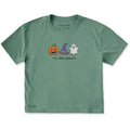 Women's Tis the Season Halloween Trio Short Sleeve Crusher Boxy Tee