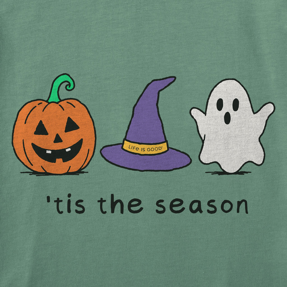 Women's Tis the Season Halloween Trio Short Sleeve Crusher Boxy Tee
