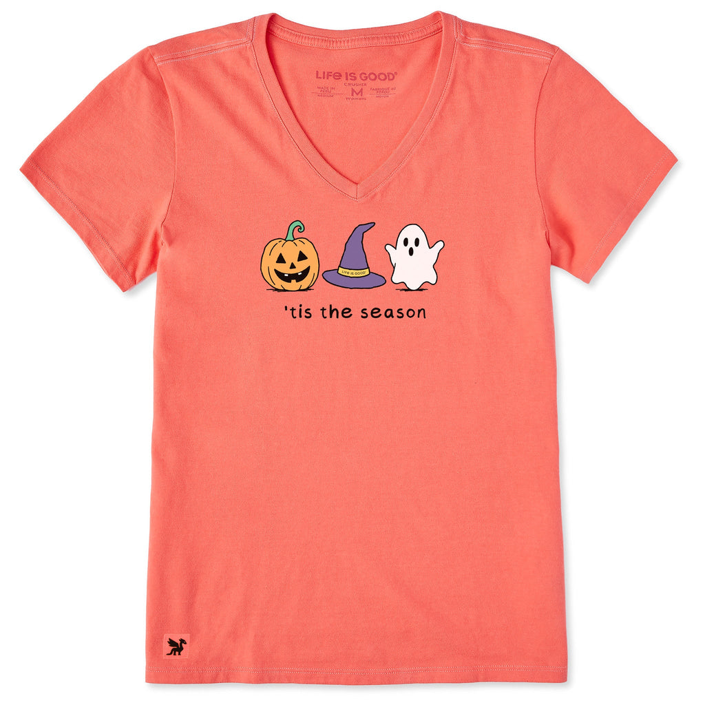 Women's Tis the Season Halloween Trio Short Sleeve Crusher Vee