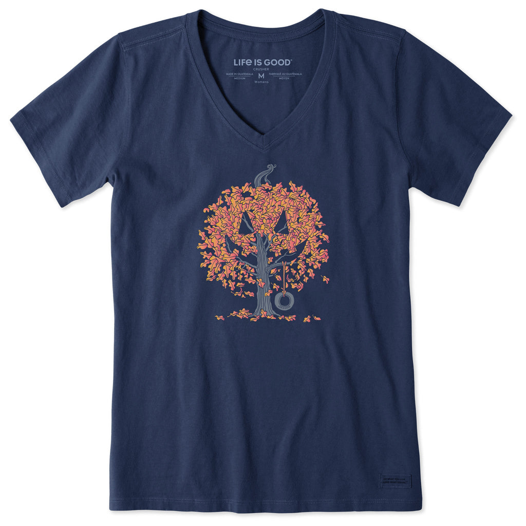 Women's Jack O Lantern Tree Short Sleeve Crusher Vee product image 1