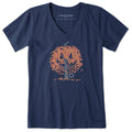 Women's Jack O Lantern Tree Short Sleeve Crusher Vee product image 1