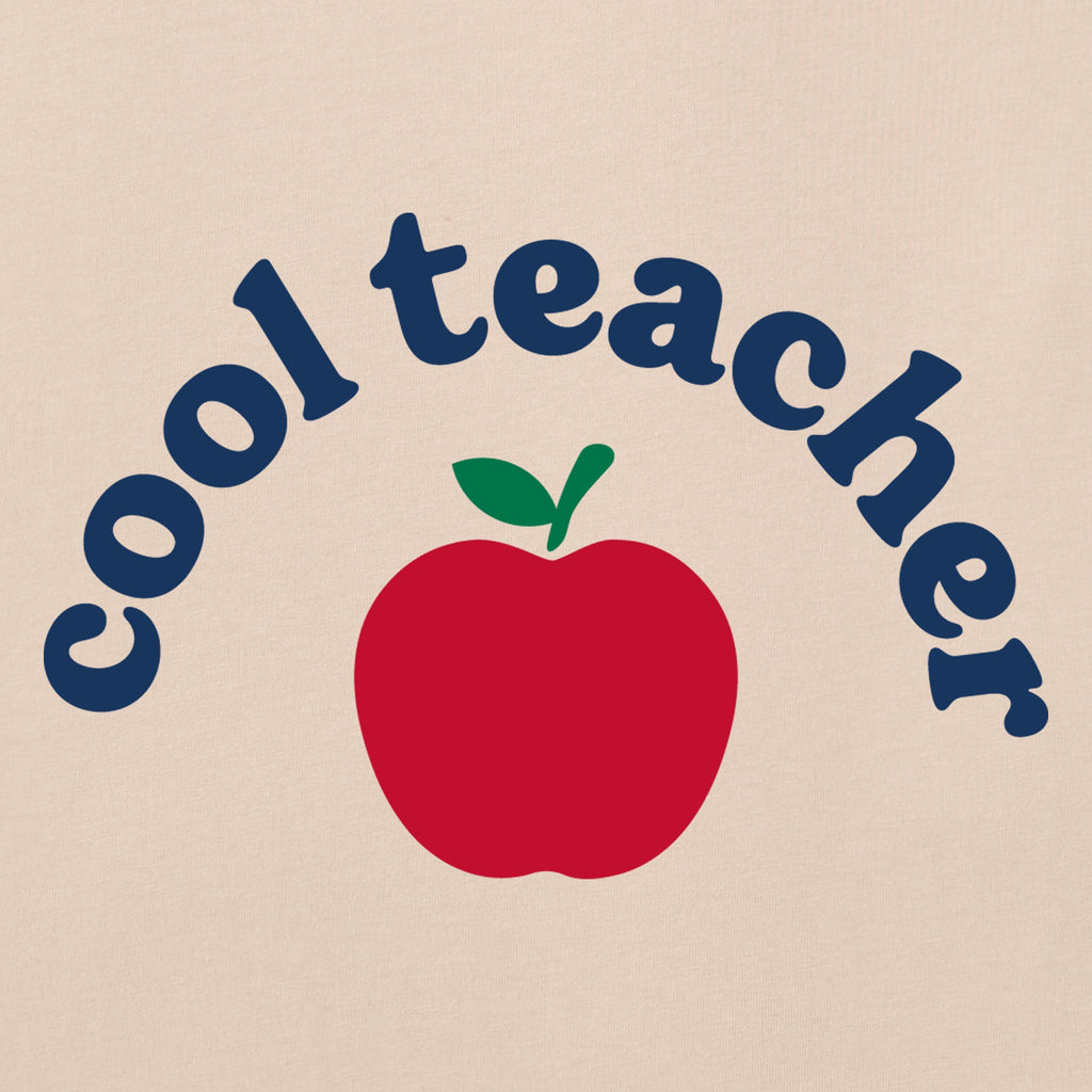 Women's Cool Teacher Apple Short Sleeve Crusher Vee product image 2