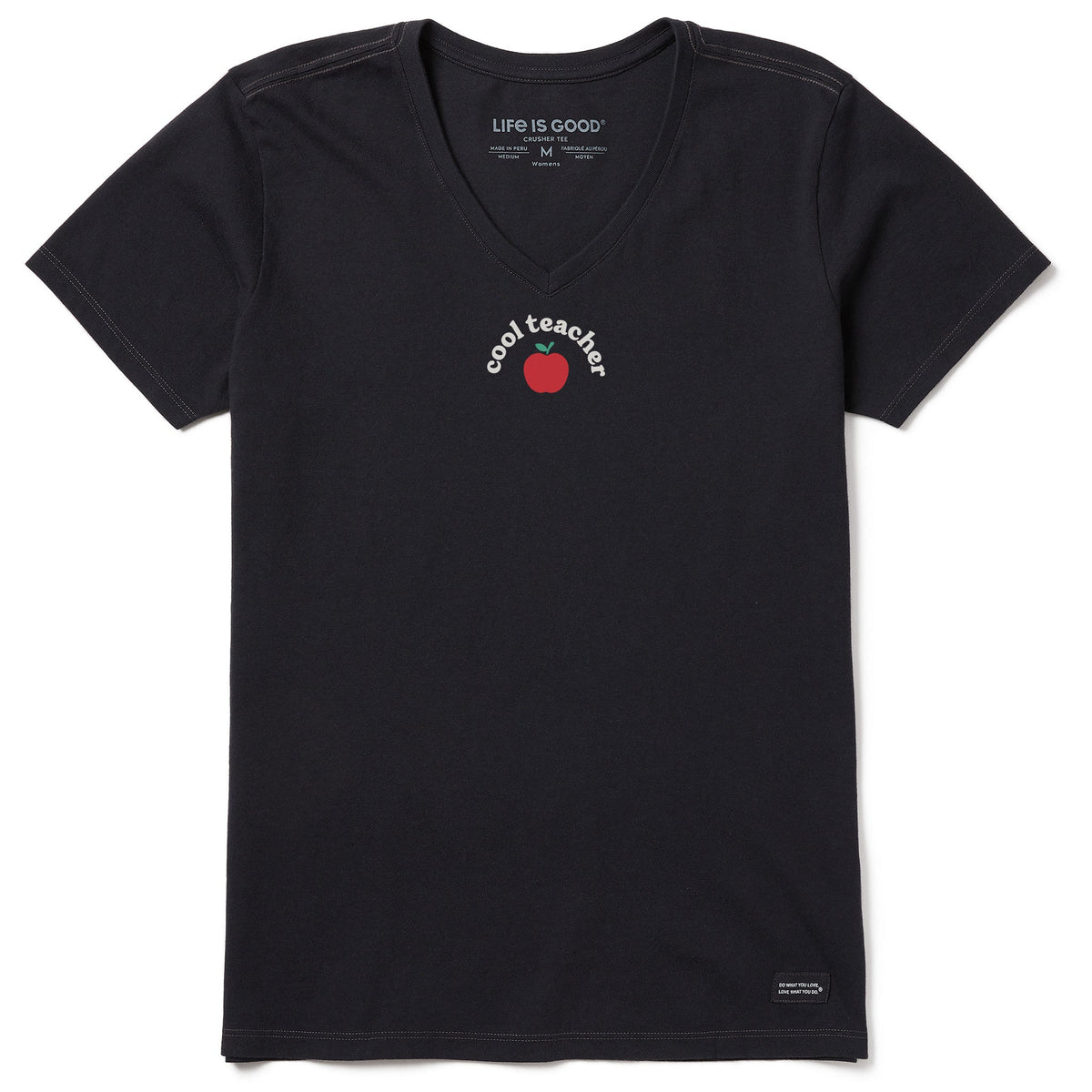 Women's Cool Teacher Apple Short Sleeve Crusher Vee product image 3