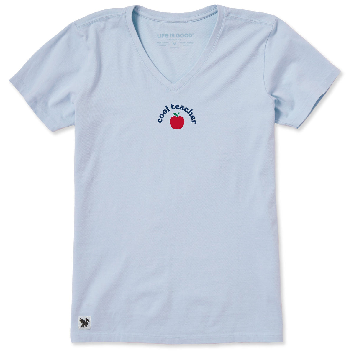Women's Cool Teacher Apple Short Sleeve Crusher Vee product image 5