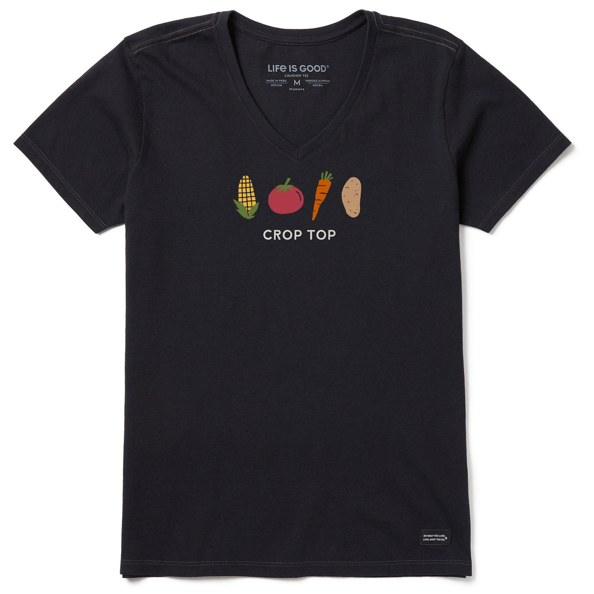 Women's Crop Top Short Sleeve Crusher Vee product image 1