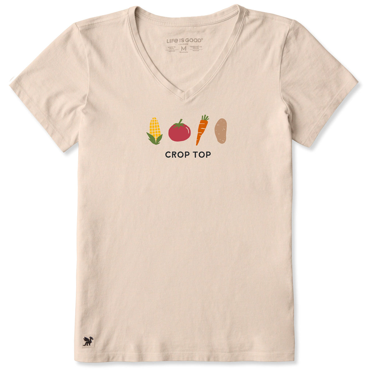 Women's Crop Top Short Sleeve Crusher Vee product image 3