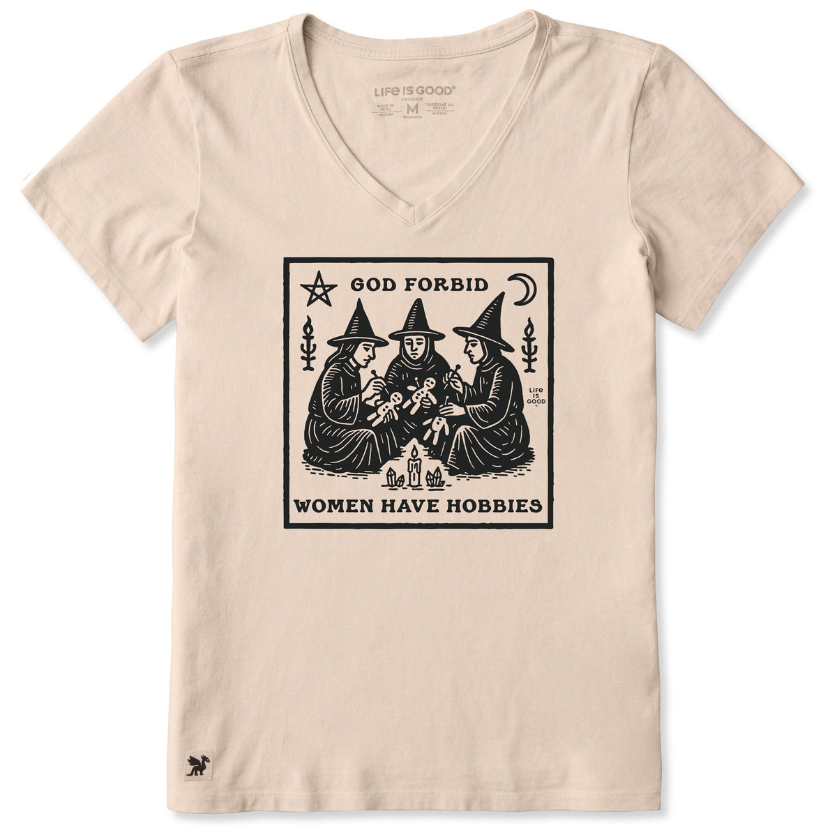 Women's Hobbies Short Sleeve Crusher Vee