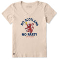 Women's No Scotland No Party Short Sleeve Crusher Vee