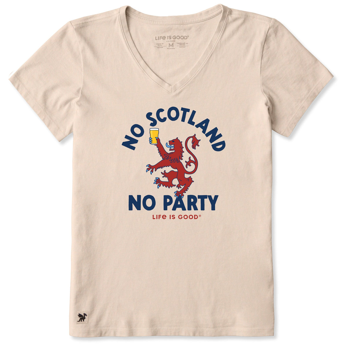 Women's No Scotland No Party Short Sleeve Crusher Vee